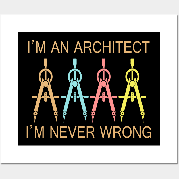 Architect T-shirt Men Women construction Gift Idea Wall Art by CarleyMichaels